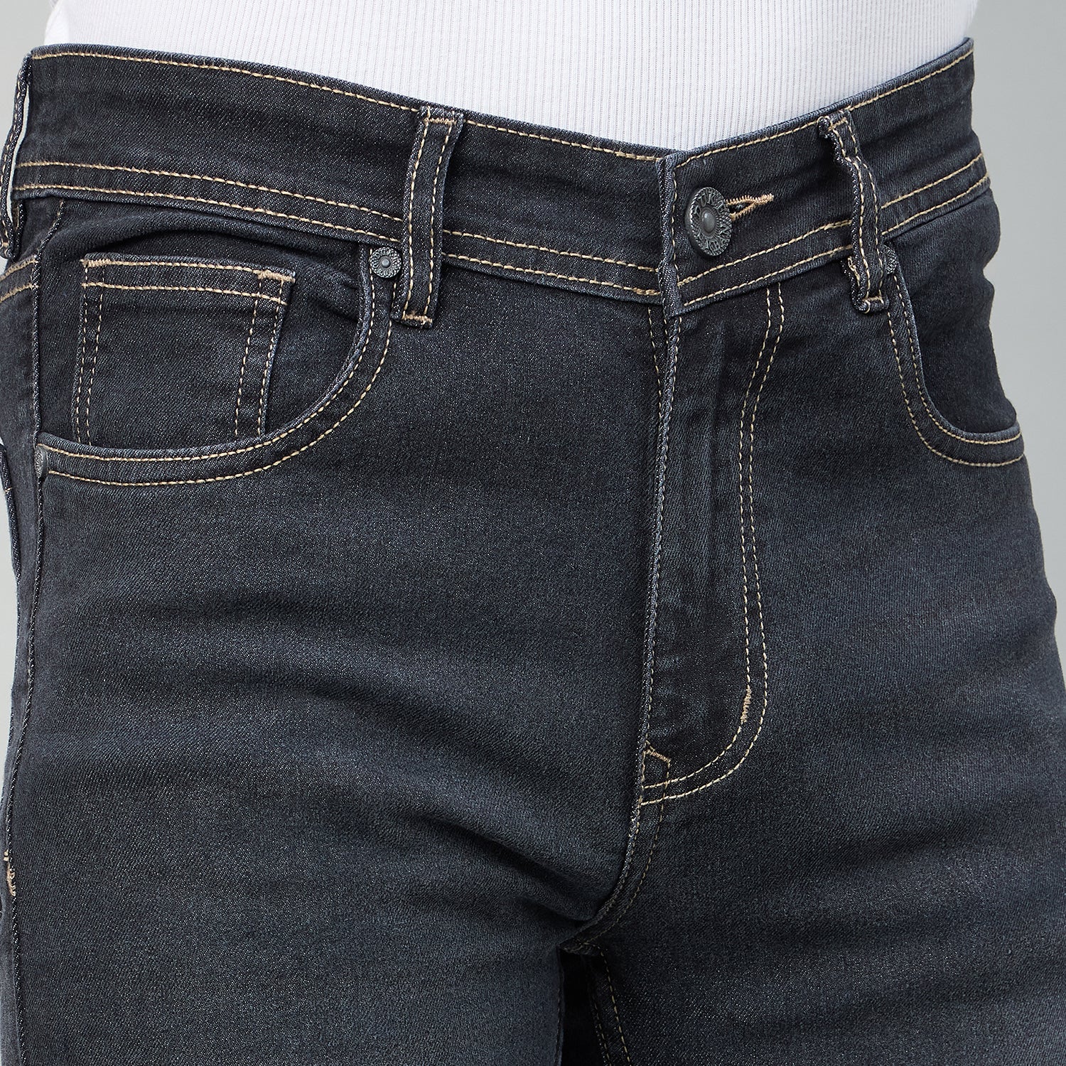 Duke Men Narrow Fit Stretchable Jeans (SD5900NR)