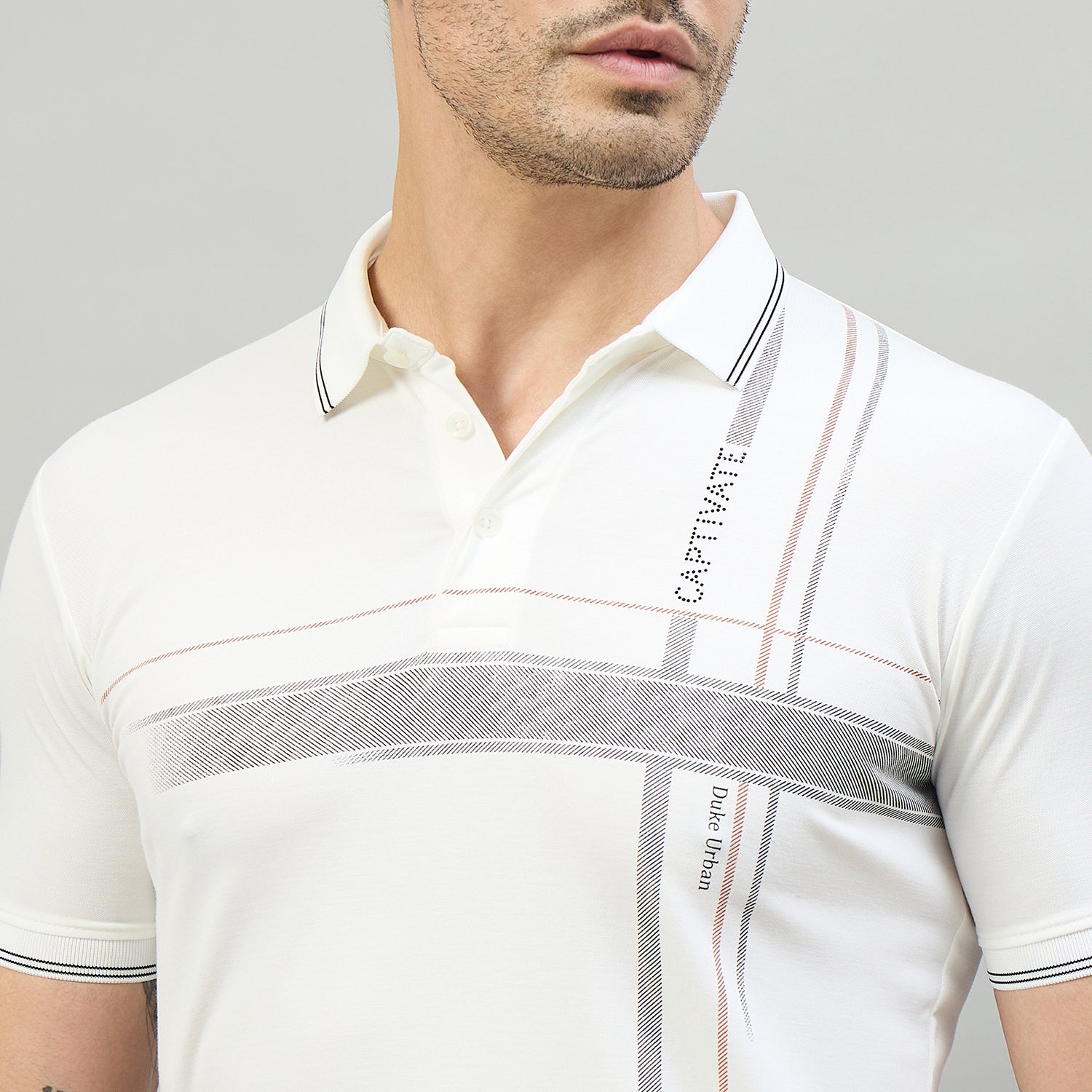 Duke Urban Men Half Sleeve Cotton Smart Fit Casual T-shirt (LF7932)