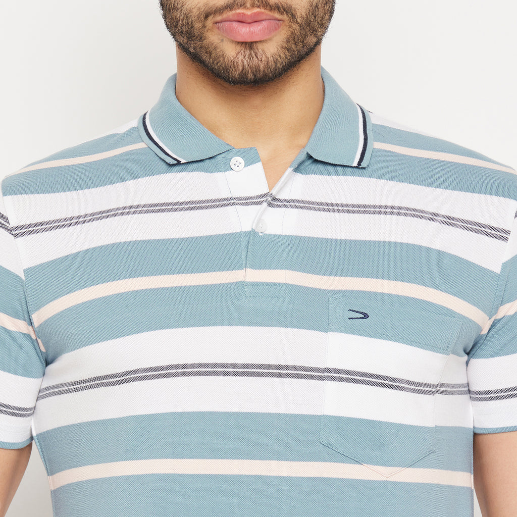 Duke Stardust Men Half Sleeve Polo Neck Cotton T-shirt (1219)