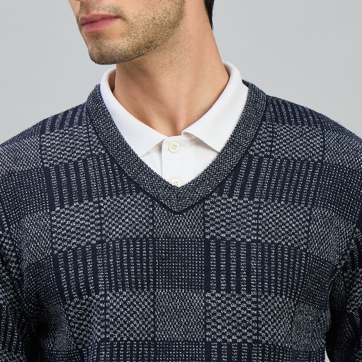 Duke Men Full Sleeve V Neck Regular Sweater (SDS2308)