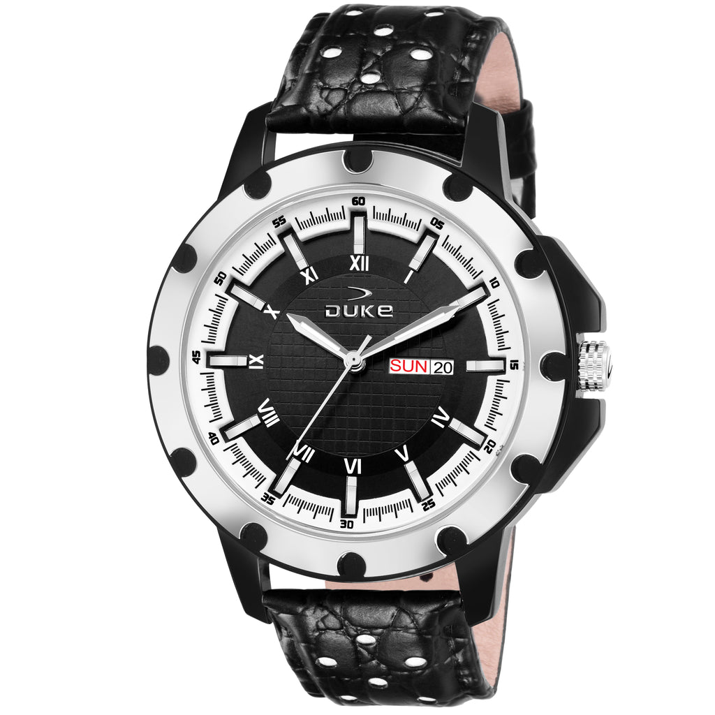 Duke Analogue Display Round Dial Men Watch Black Dial (DK007RM01S)