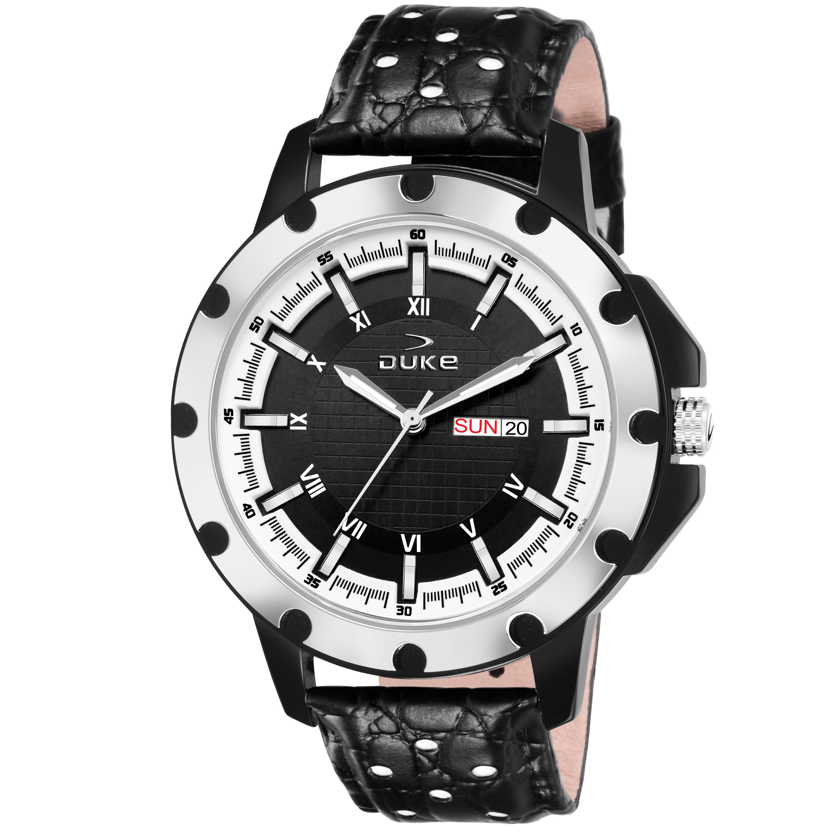 Duke Analogue Display Round Dial Men Watch Black Dial (DK007RM01S)