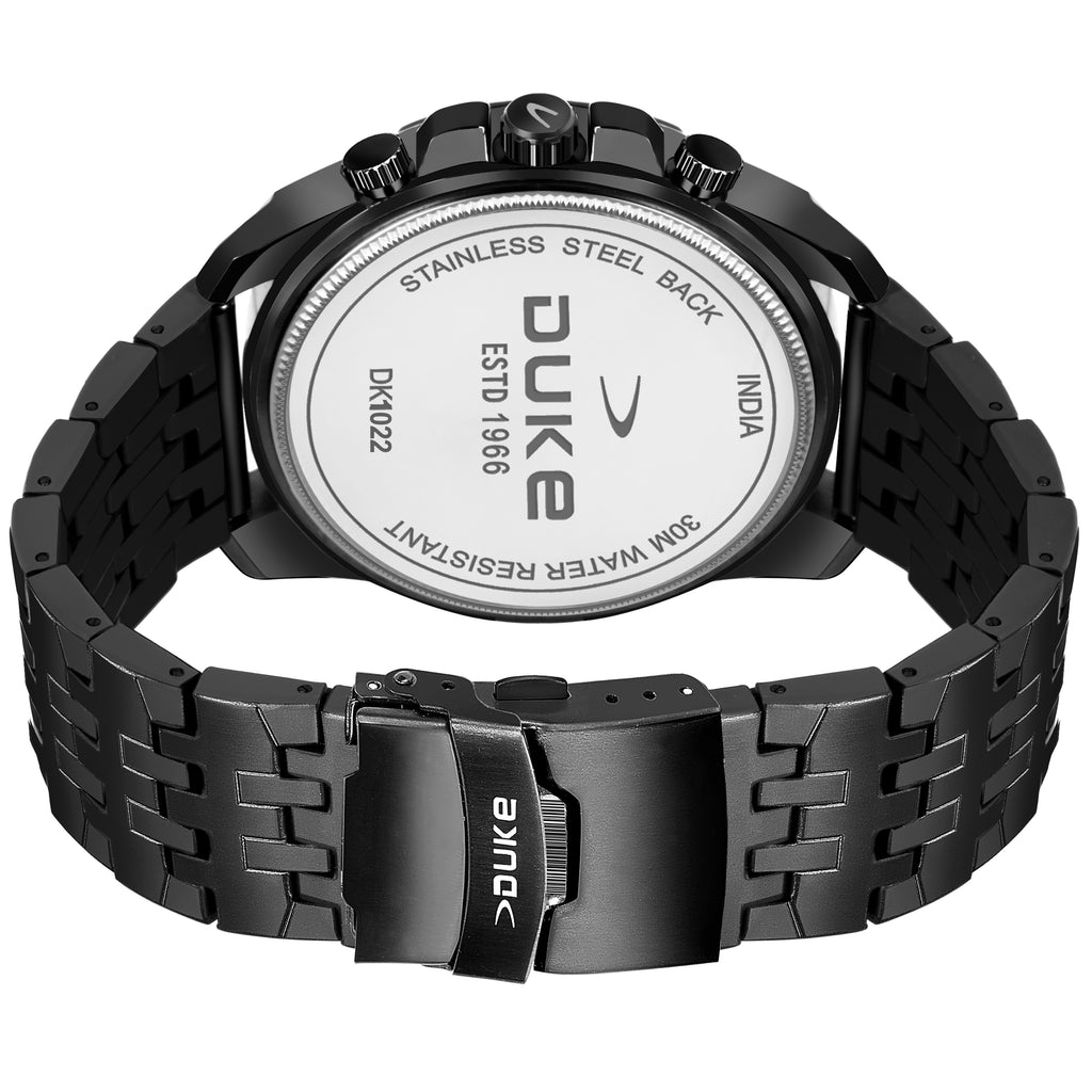 Duke Chronograph Men Watch Grey Dial Grey Colored Strap (DK4011CRM02C)