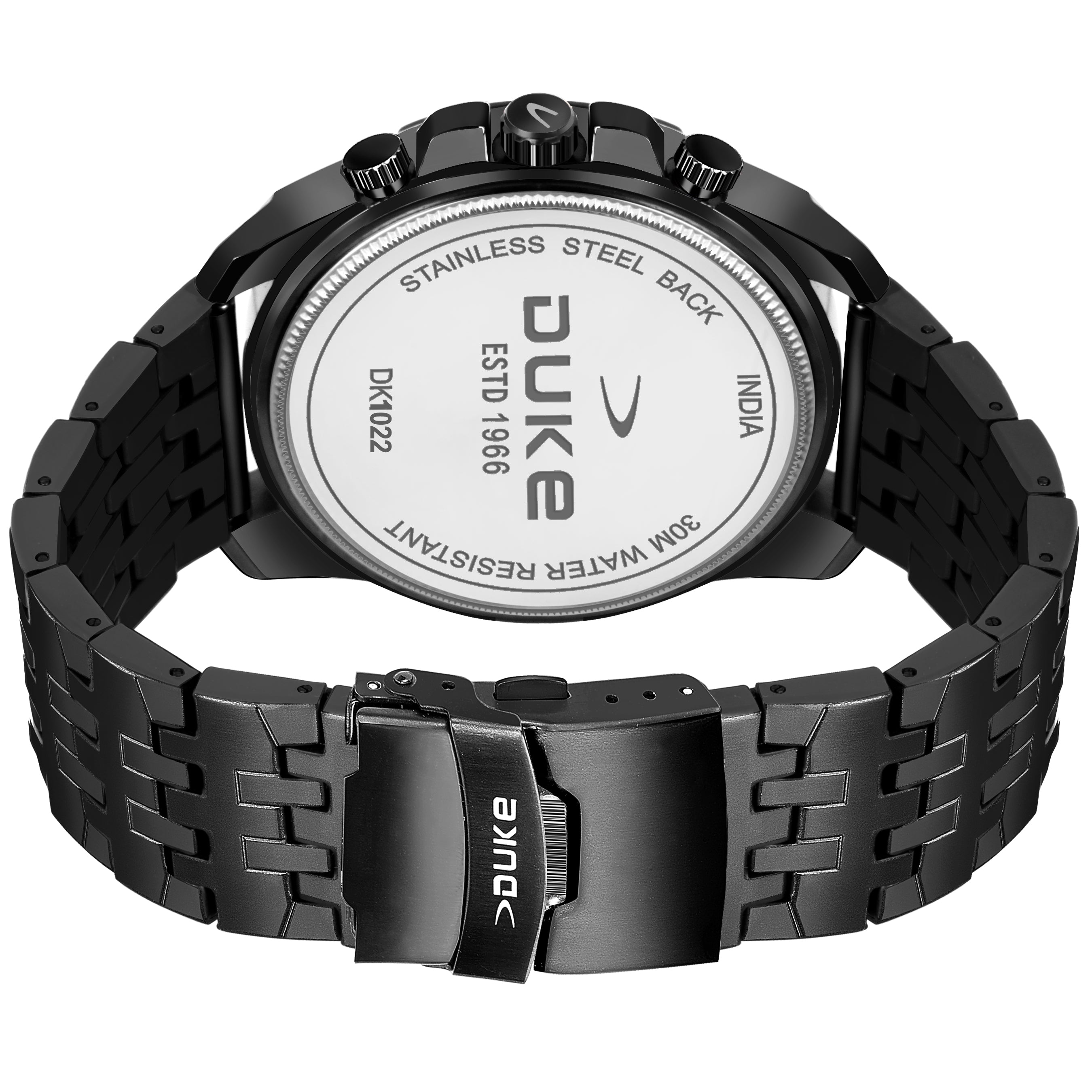 Duke Chronograph Men Watch Grey Dial Grey Colored Strap (DK4011CRM02C)