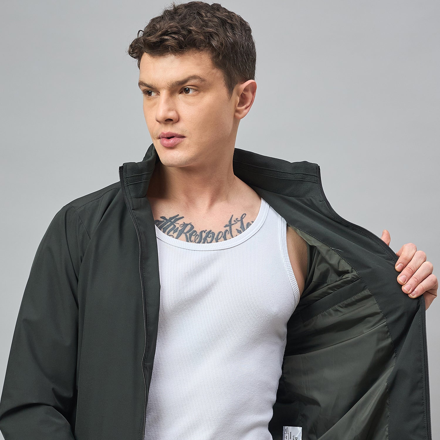 Duke Urban Men Full Sleeve High Neck Bomber Jacket (SDZ3108R)