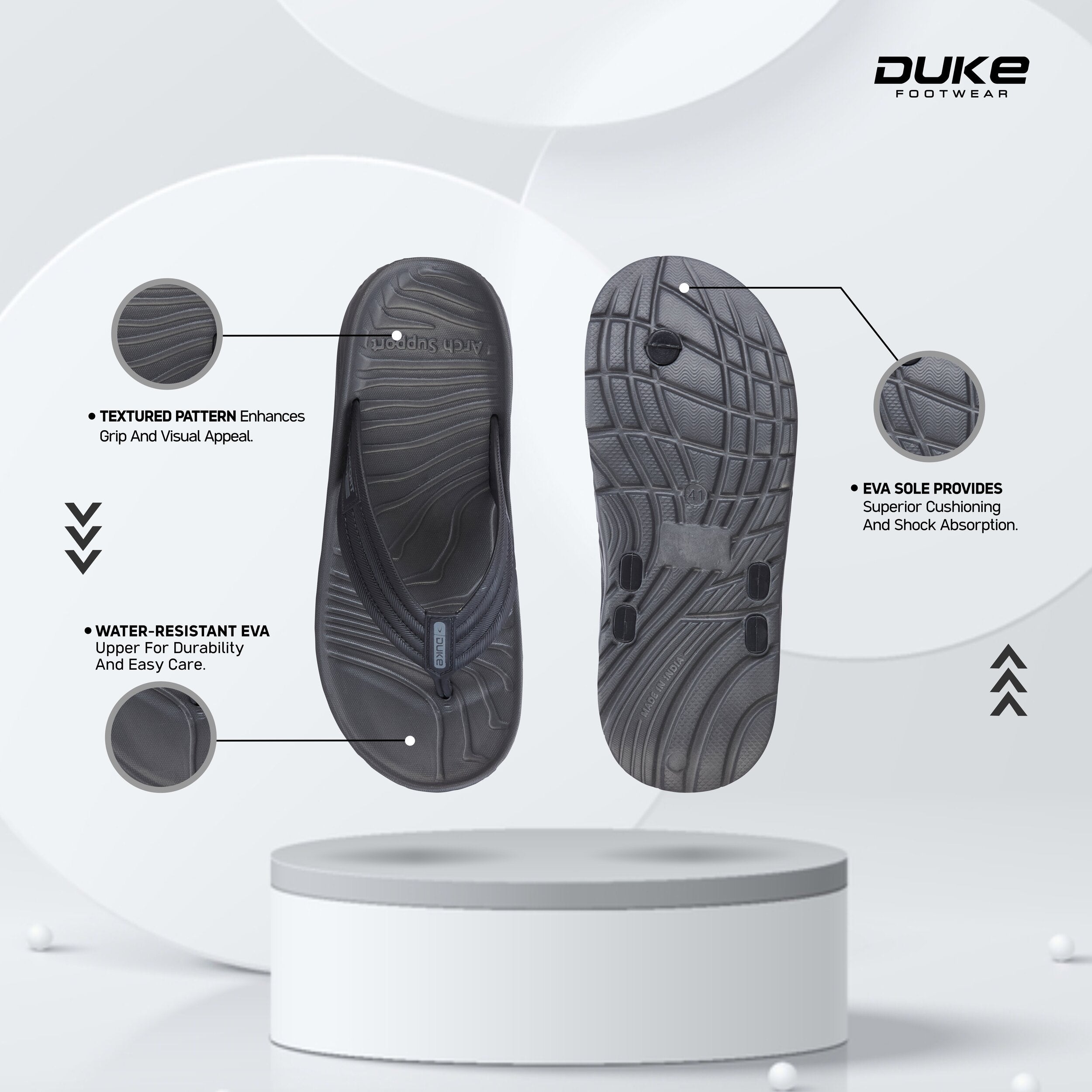 Duke Mens Comfort Ride Flip Flops  (FWC6194)