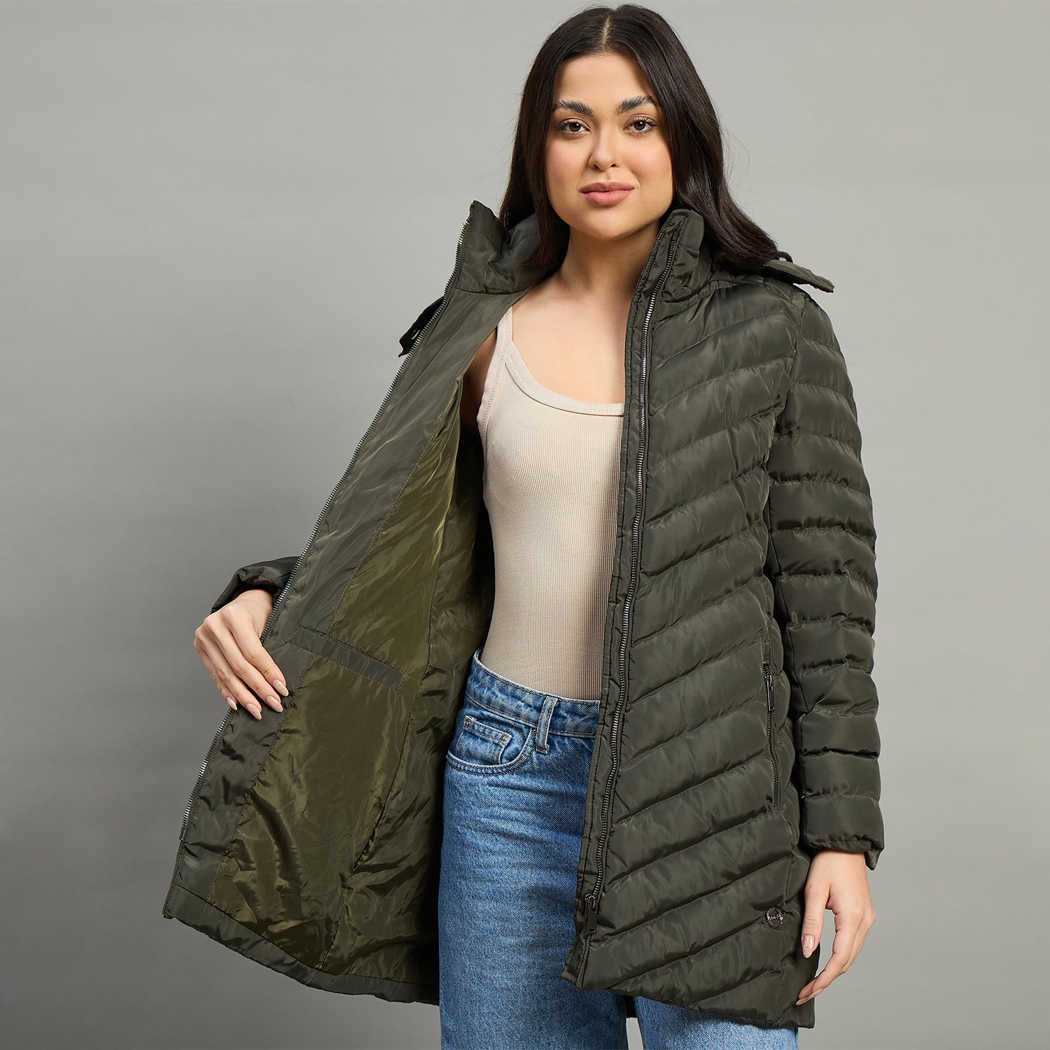 Duke Urban Women Short Style Full Sleeve Hooded Jacket (SDZ4028)