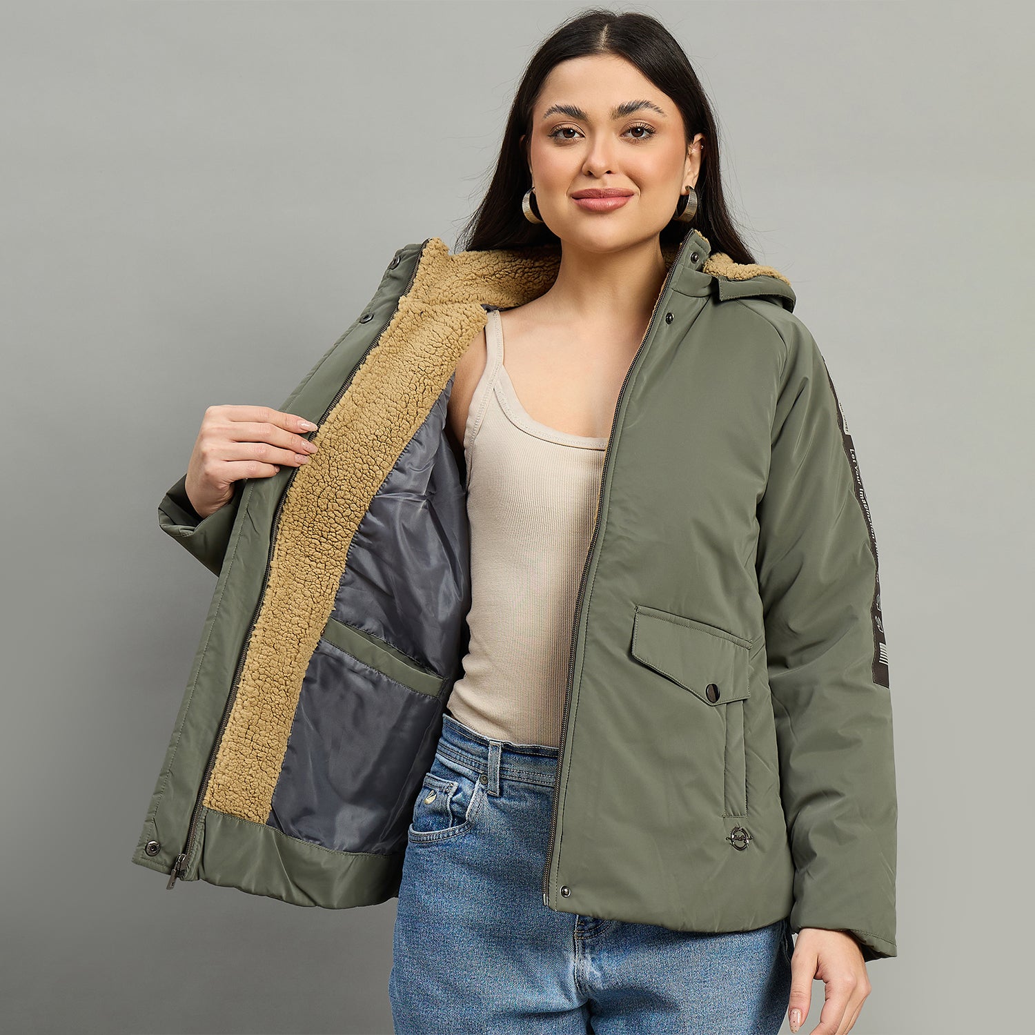 Duke Urban Women Short Style Full Sleeve Hooded Jacket (SDZ4009N)
