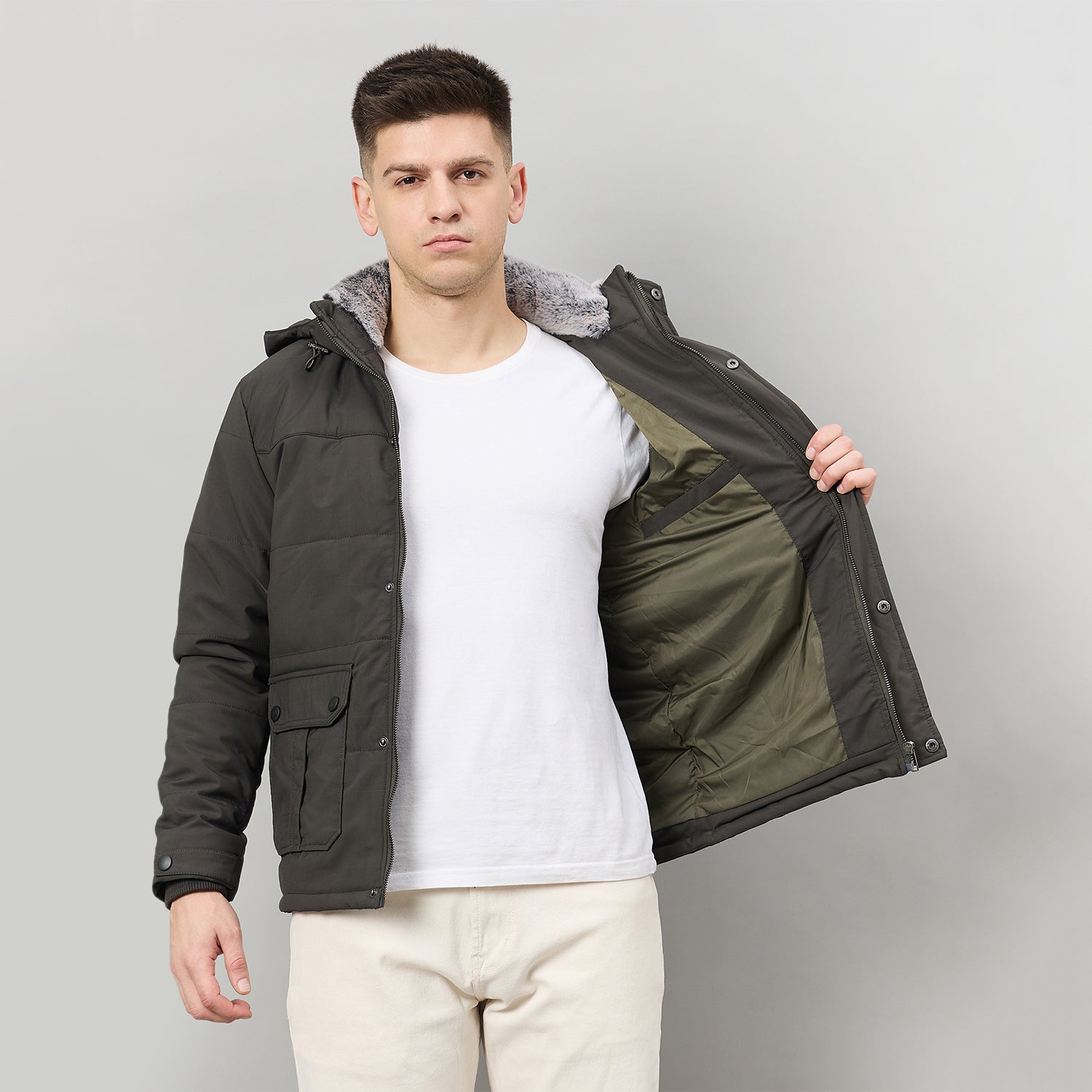 Duke Urban Men Full Sleeve Regular Hooded Jacket (SDZ3219)