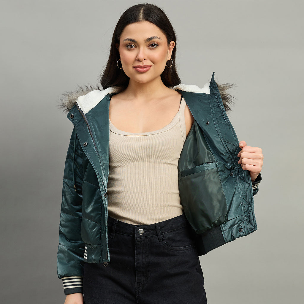 Duke Urban Women Full Sleeve Hooded Jacket (SDZ4089N)