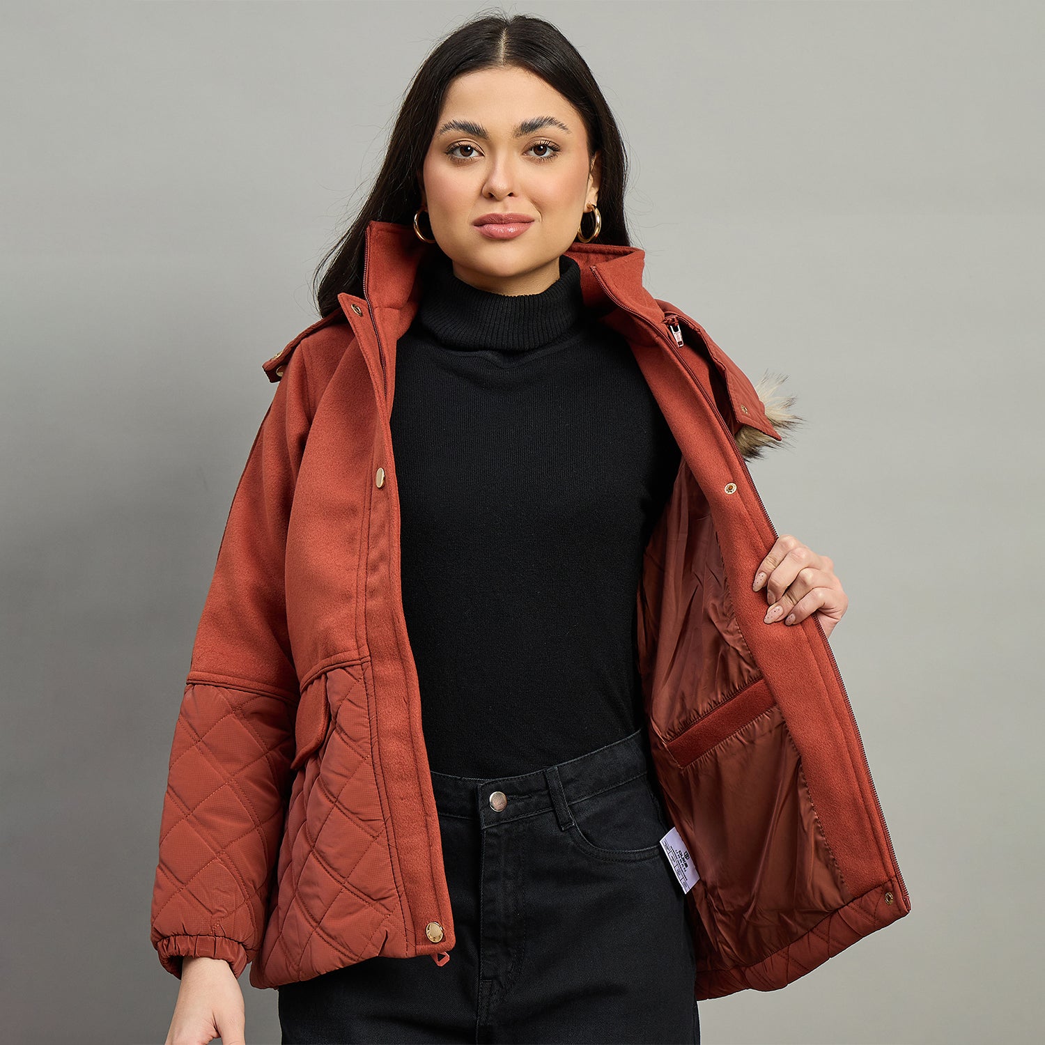 Duke Urban Women Short Style Full Sleeve Hooded Jacket (SDZ4139)