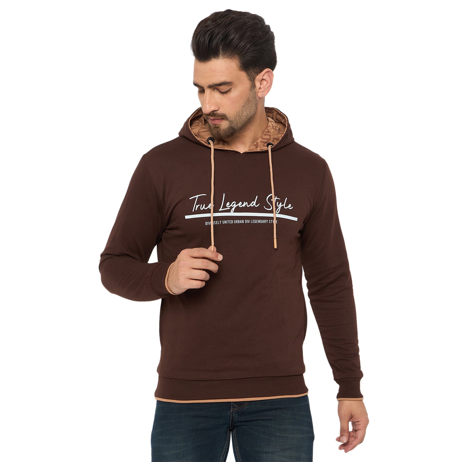 Duke Urban Men Full Sleeve Hooded Reversible Sweatshirt (LF6441)