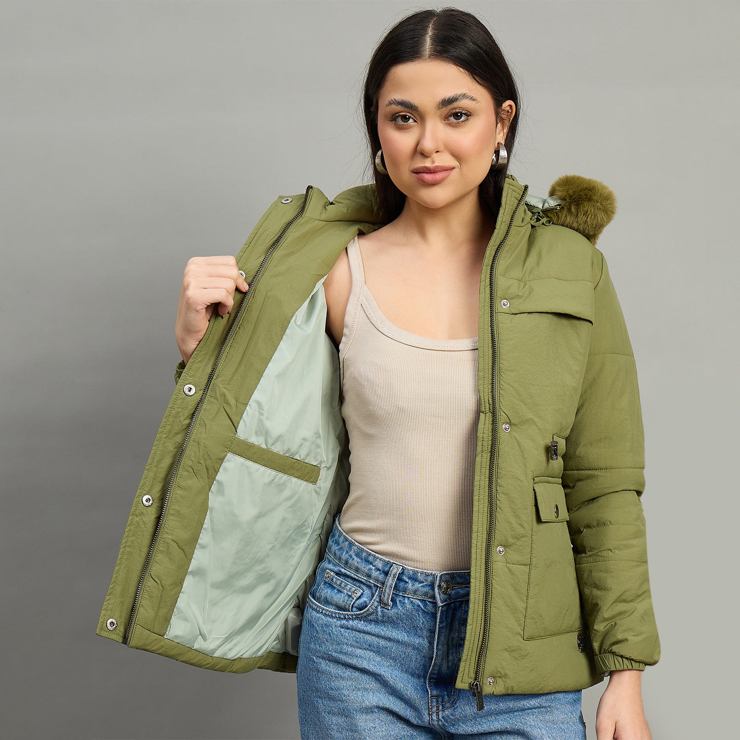 Duke Urban Women Short Style Full Sleeve Hooded Jacket (SDZ4111)