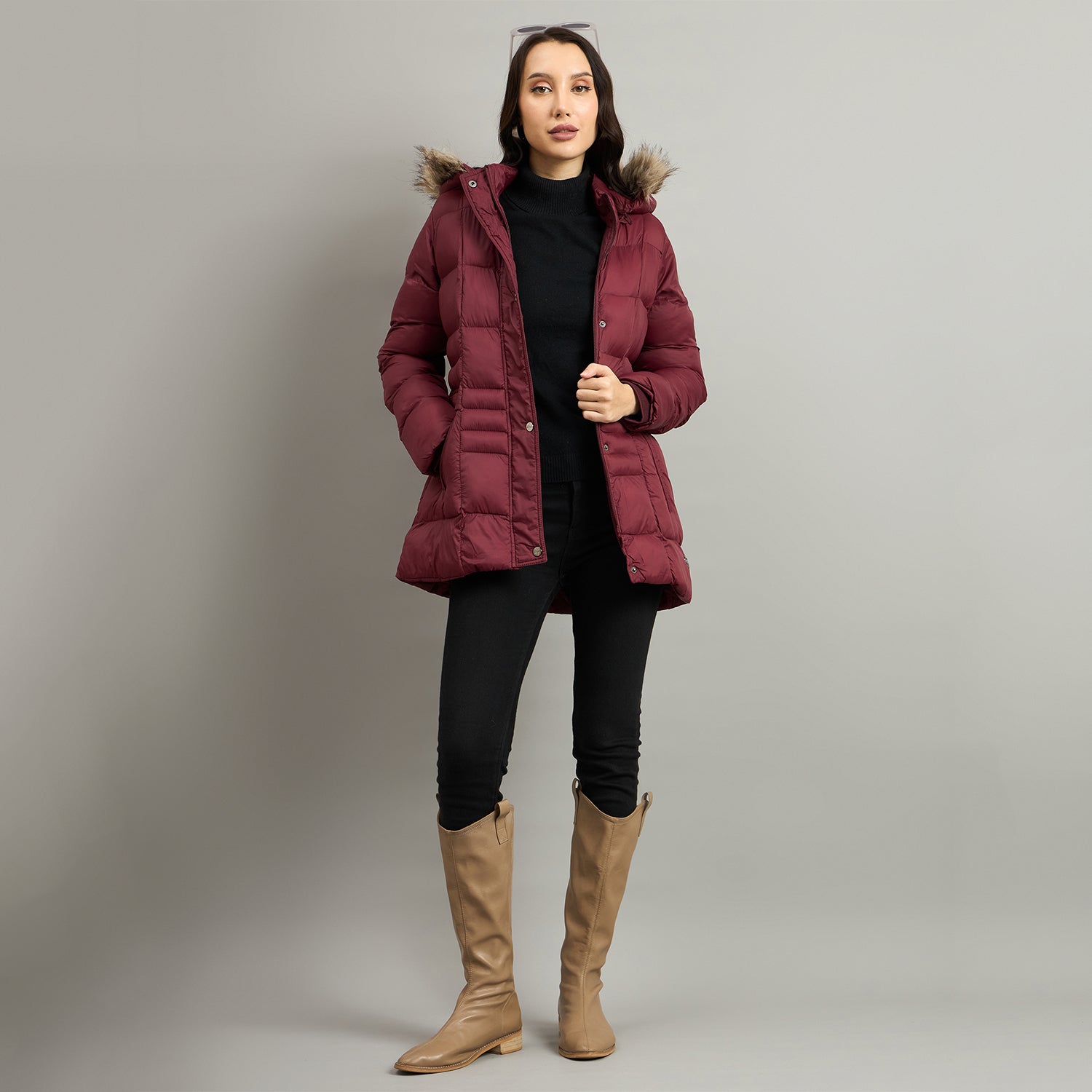 Duke Urban Women Short Style Hooded Bomber Jacket (SDZ4145)