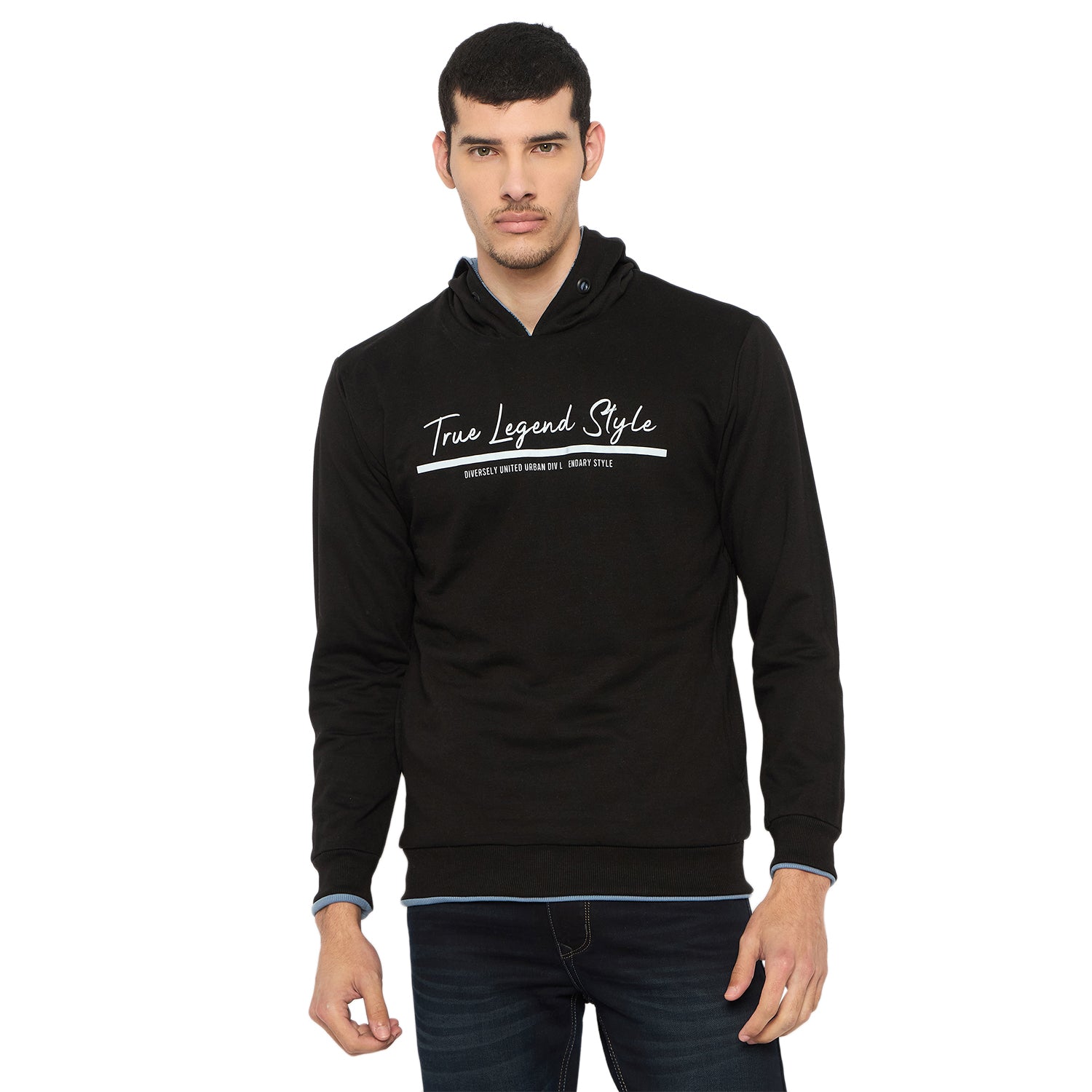 Duke Urban Men Full Sleeve Hooded Reversible Sweatshirt (LF6441)