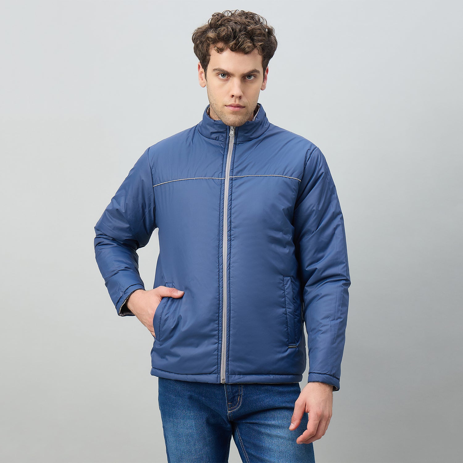 Duke Urban Men Reversible High Neck Regular Jacket (OSDZ9292)