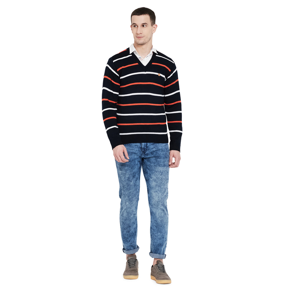 Duke Stardust Men Full Sleeve V-Neck Sweater (WSDS8065)