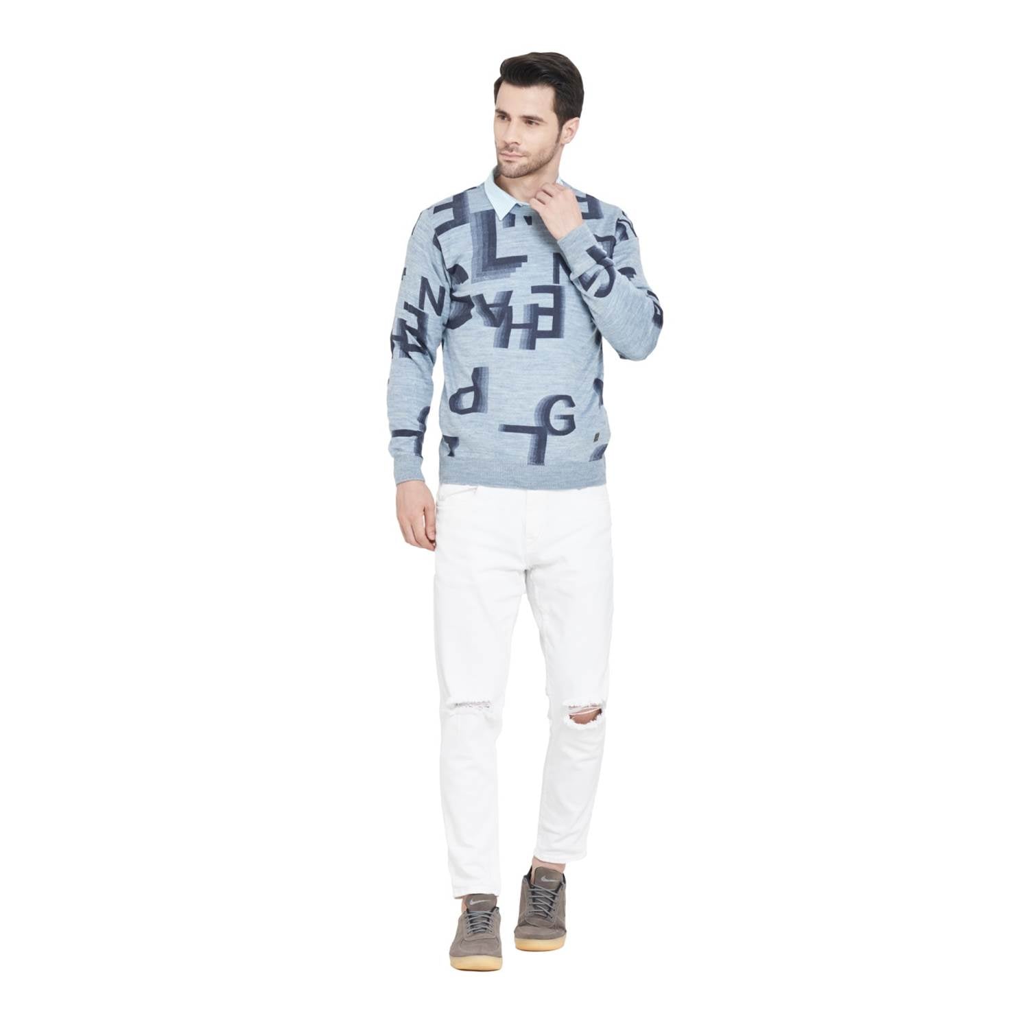 Duke Urban Men Full Sleeve V-Neck Sweater (SDS8057)