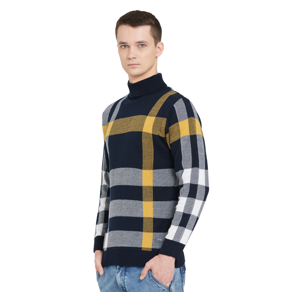 Duke Stardust Men Full Sleeve High Neck Sweater (SDS694R)