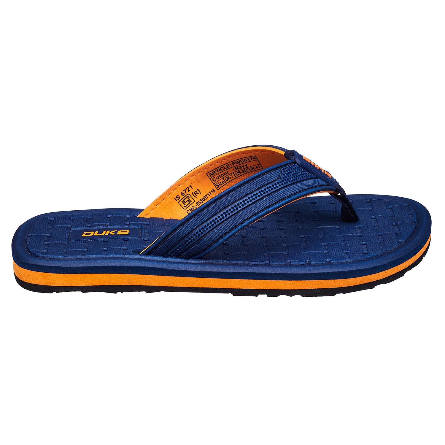 Duke Men Textured Thong Flipflops (FWC6174)