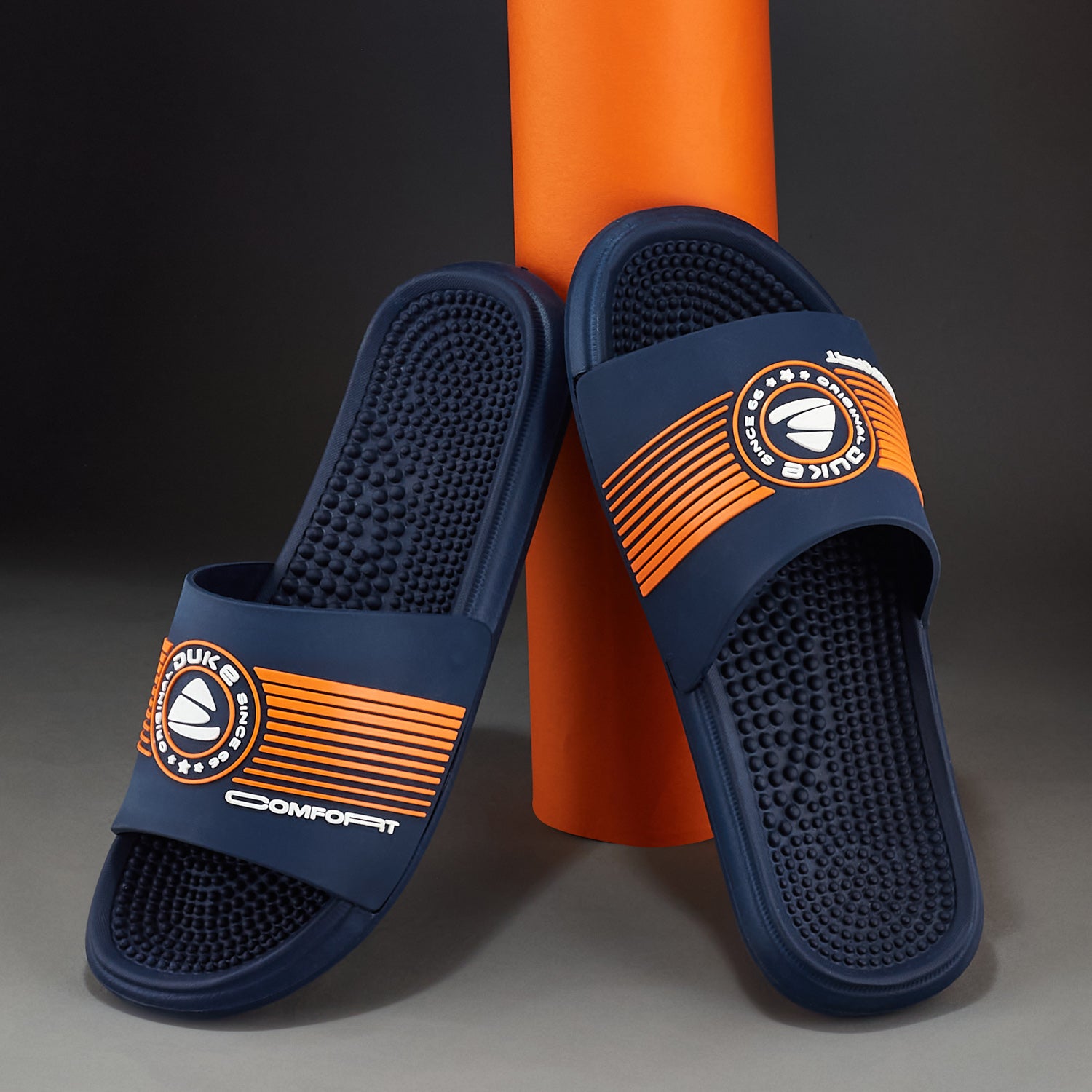 Duke Men Acupressure and Printed Brand Logo Slider (FWC6189)