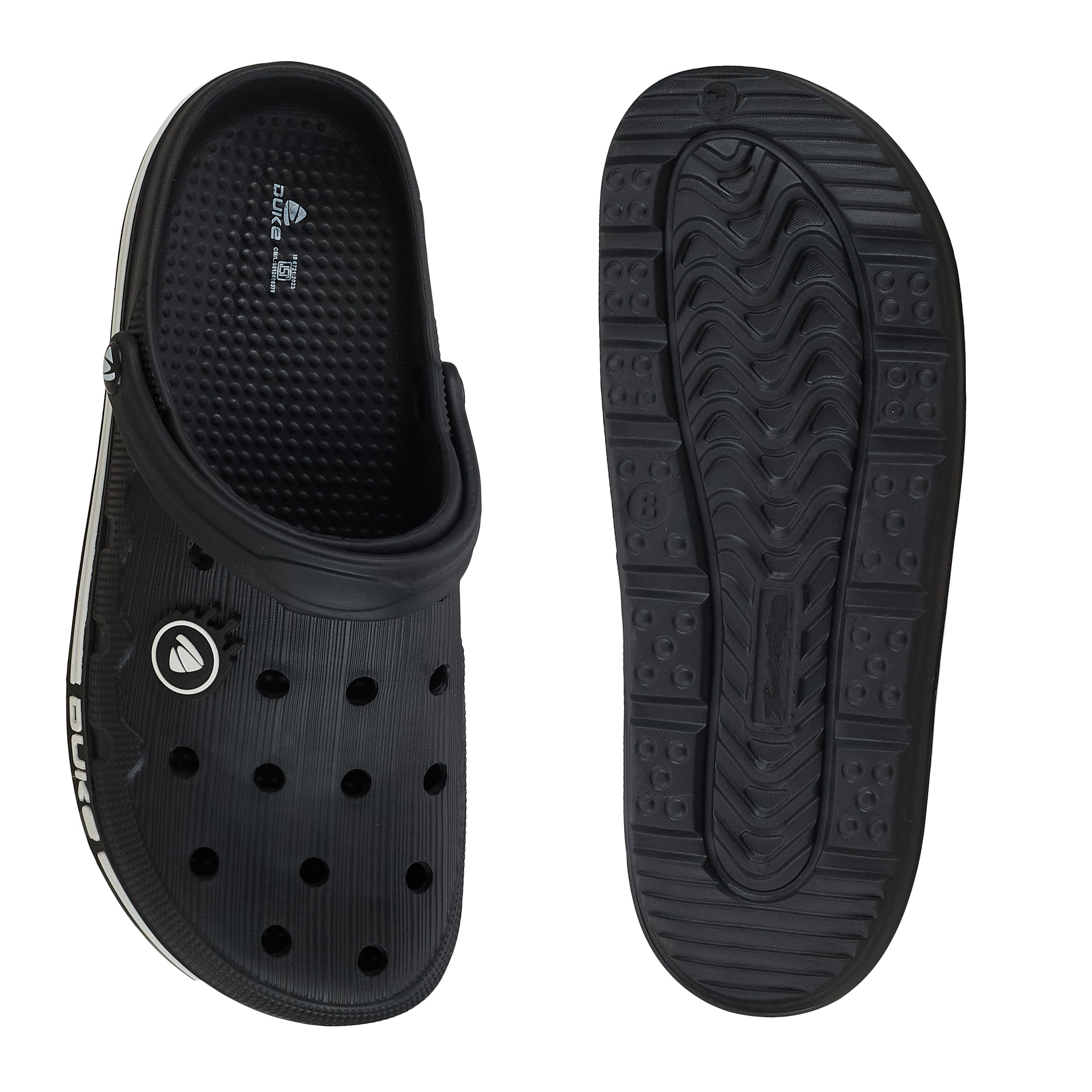 Duke Men Brand Logo Textured Clogs  (FWC6239)