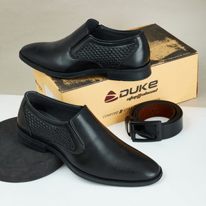 Duke Men Textured Formal Slip On Shoes (FWOL5039)