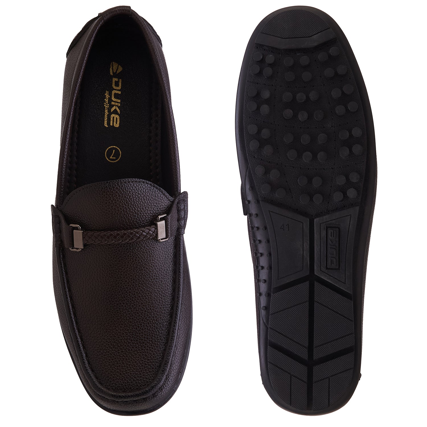 Duke Men Textured Lightweight Loafers (FWOL4029)