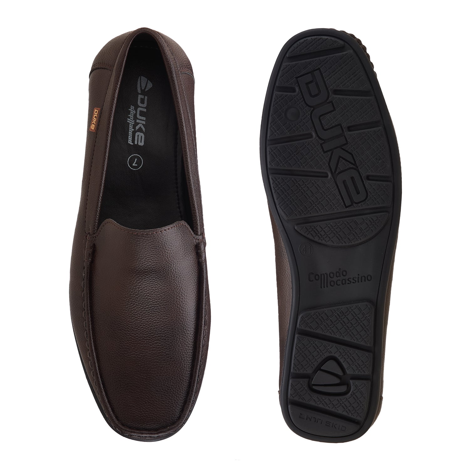 Duke Men Textured Loafers ( FWOL4024 )
