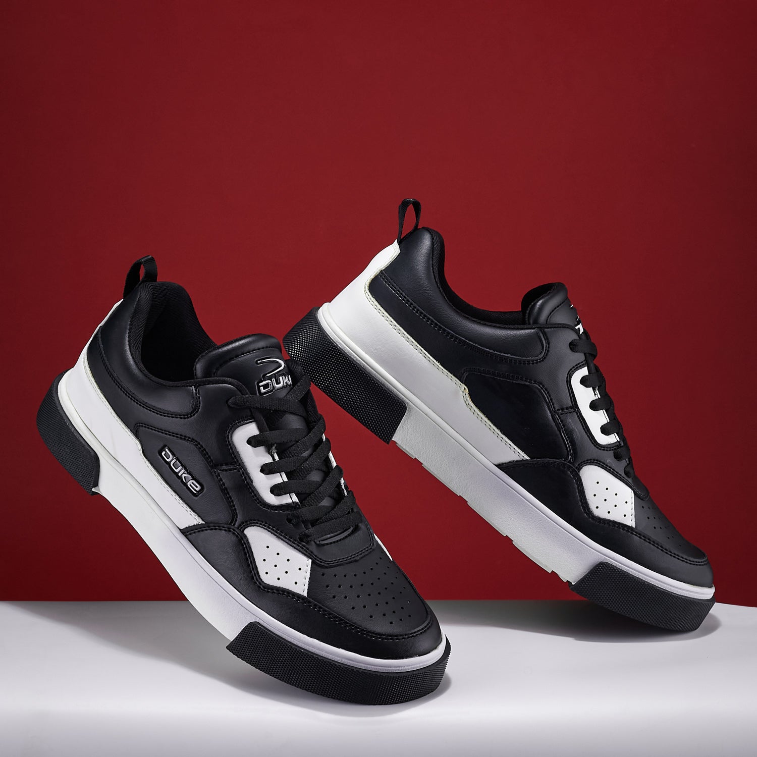 美品、センソユニコ、kawakawa + ETUDE BY E、レザー、シューズ Duke Men Urban Cupsole Perforation Sneakers (FWOL2530)