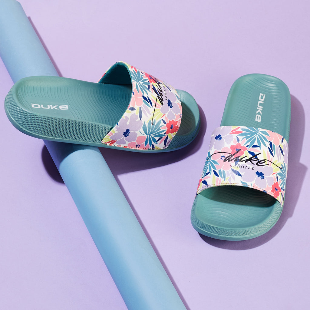 Duke Women Printed Slidders  (XFW0347)