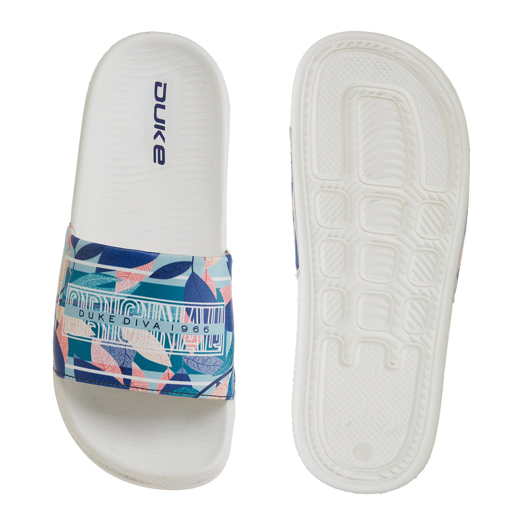 Duke Women Printed Slidders  (XFW0348)