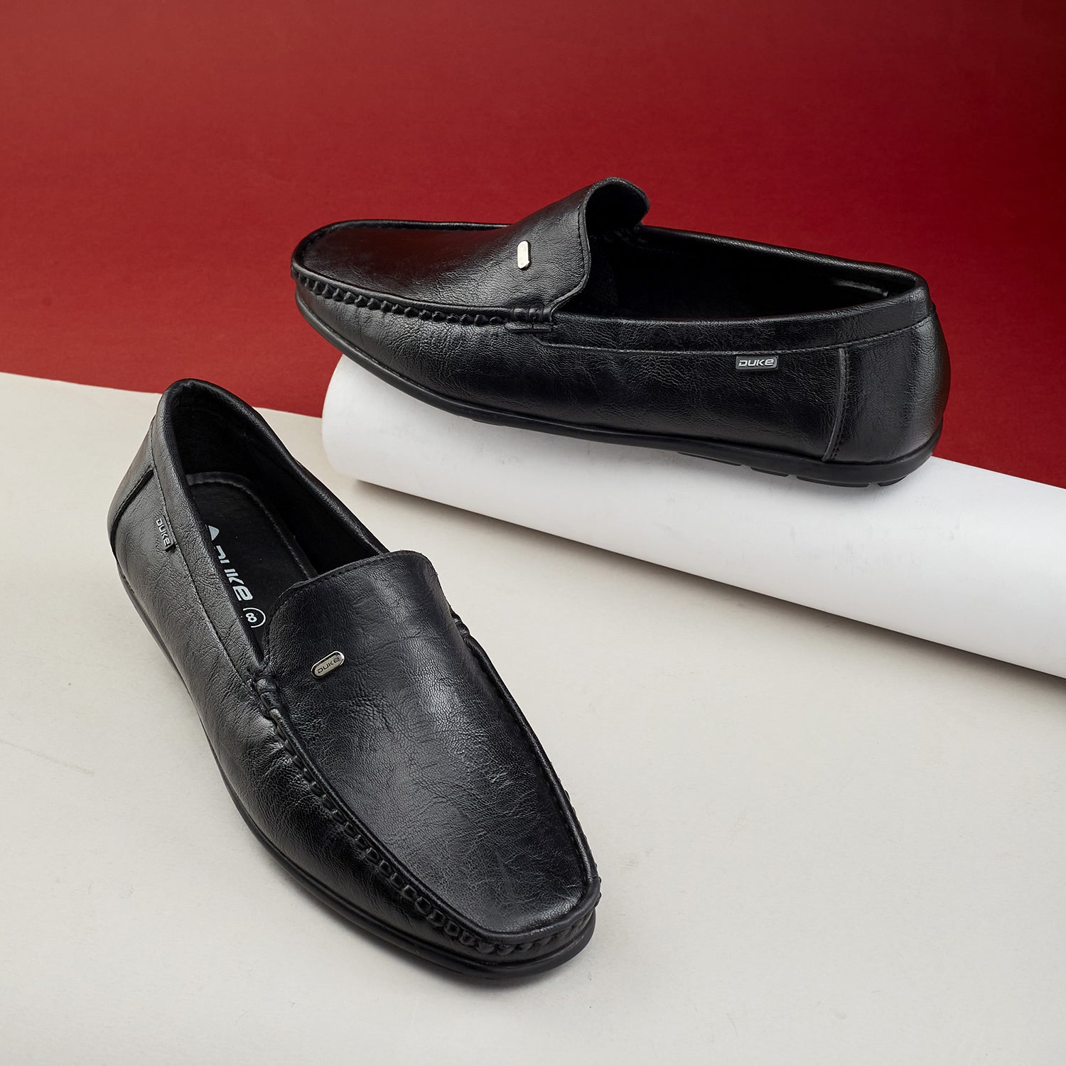 Duke Men Textured Classic Loafers (FWD4055)