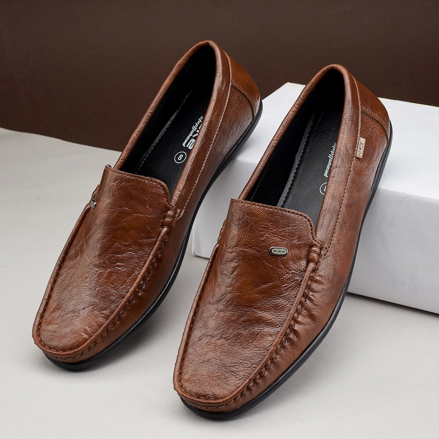 Duke Men Textured Classic Loafers (FWD4055)
