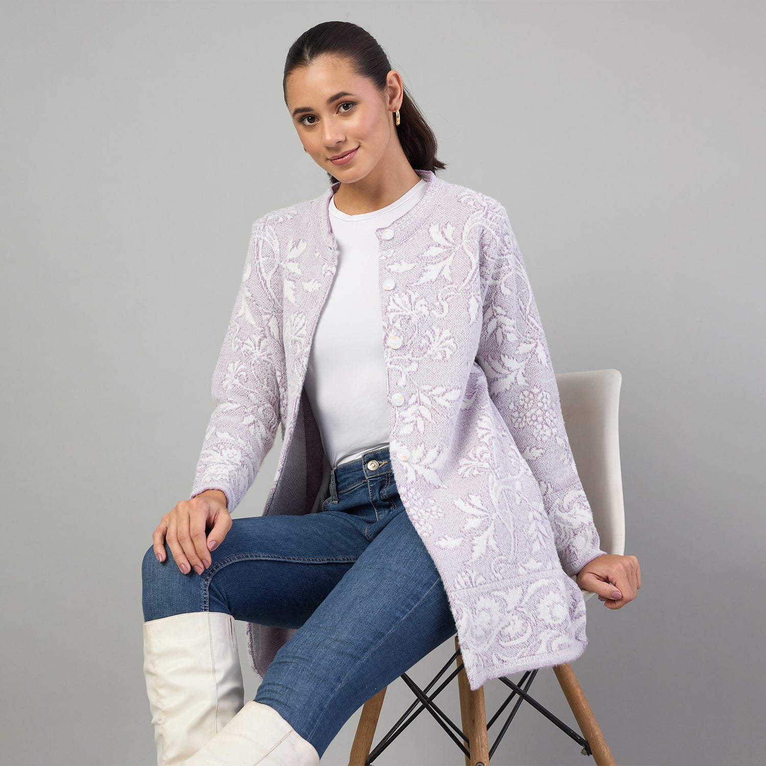 Duke Urban Women Long Coat Shortstyle Cardigan (ONSDS107)
