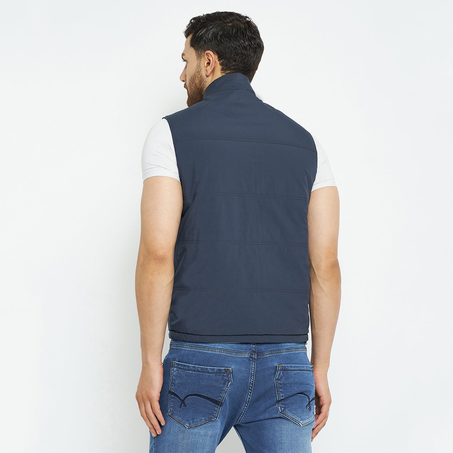 Duke Urban Men Sleeveless Reversible Jacket (SDZ3056)