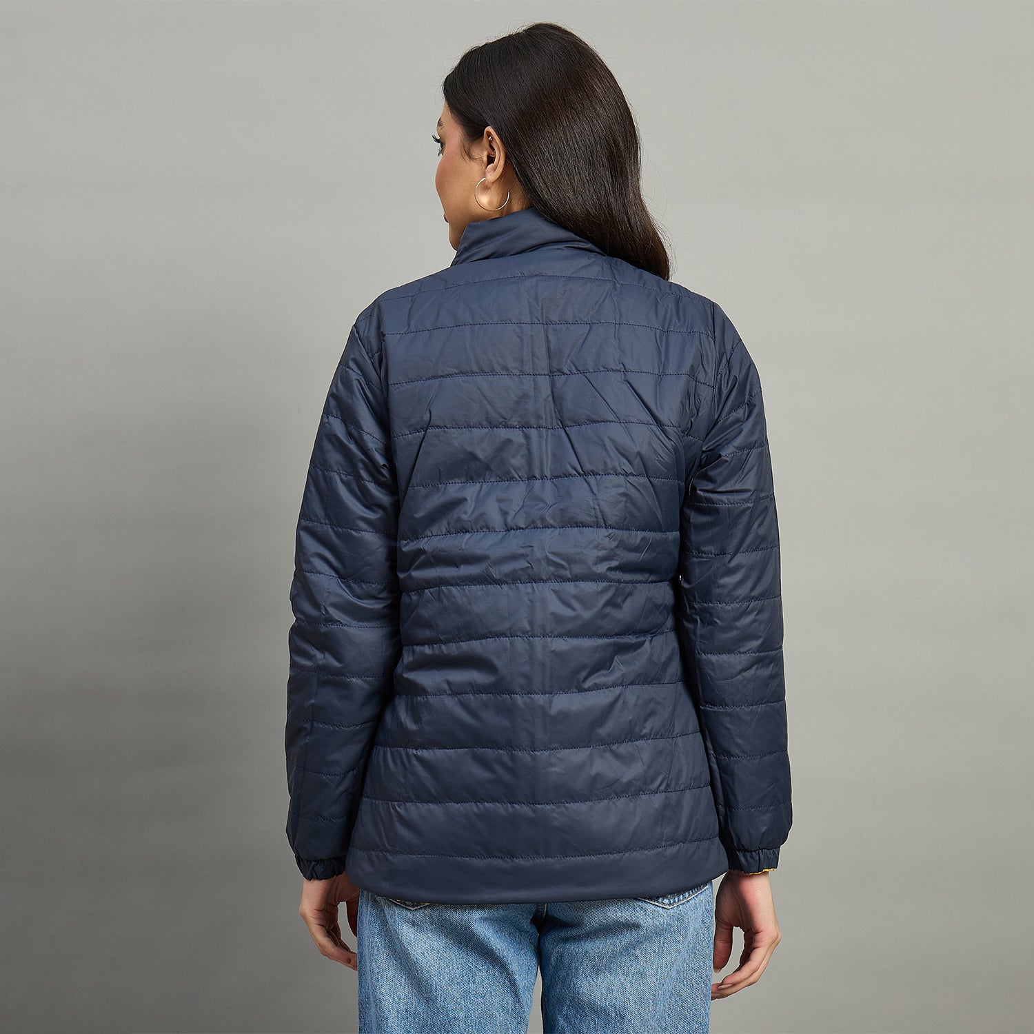 Duke Urban Women High Neck Full Sleeve Reversible Regular Jacket (SDZ2121)