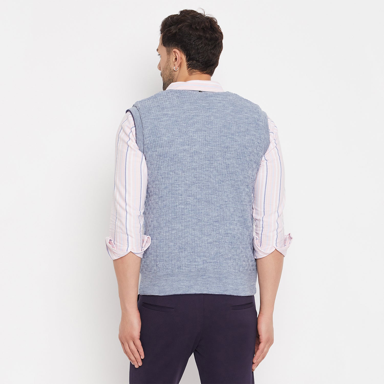 Duke Urban Men Sleeveless V-Neck Reversible Sweater (SDS2171)