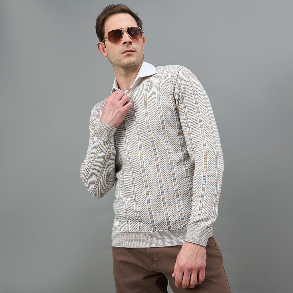Duke Urban Men Full Sleeve V Neck Regular Sweater (SDS2411)