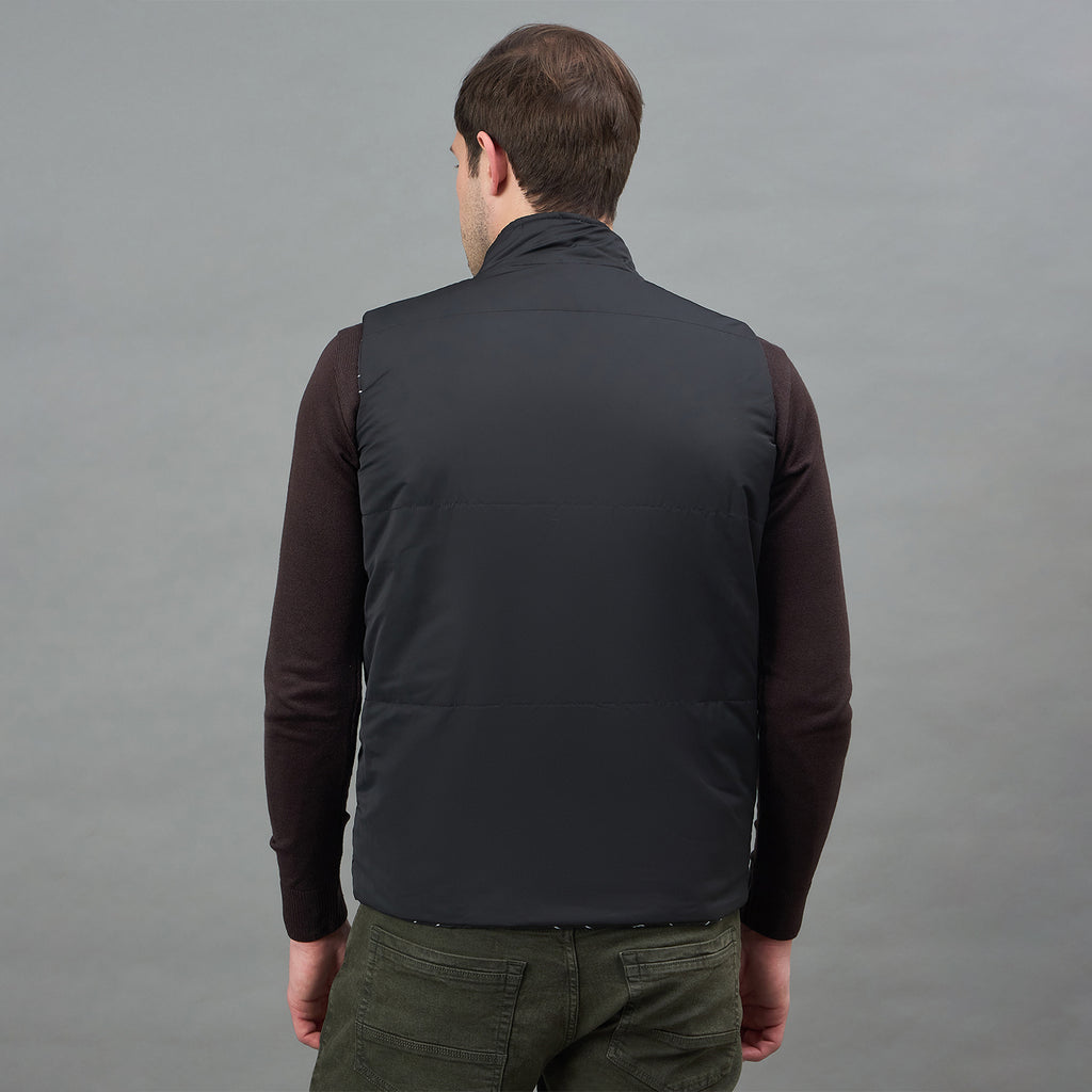 Duke Urban Men Sleeveless High Neck Reversible Jacket (SDZ3057N)