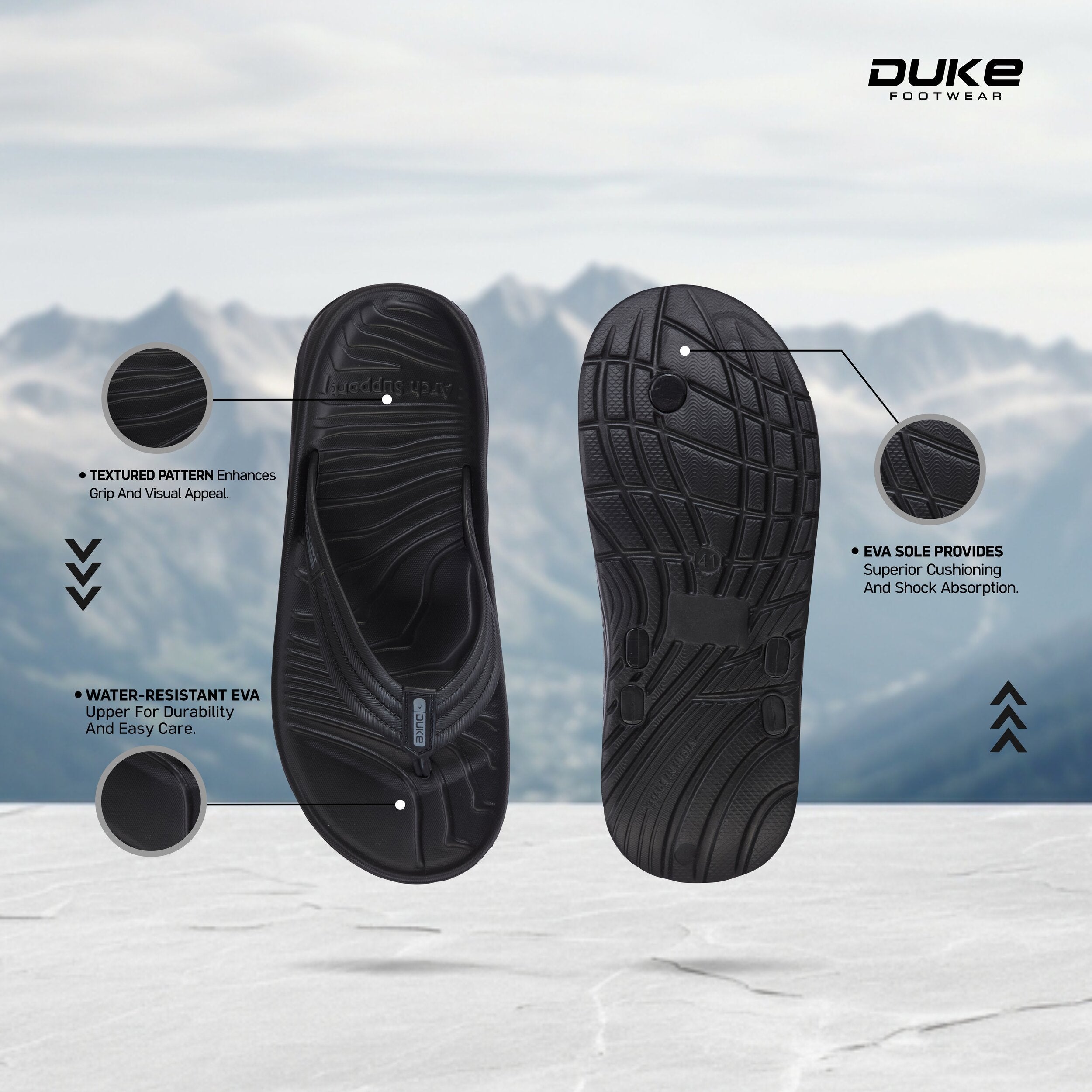 Duke Mens Comfort Ride Flip Flops  (FWC6194)