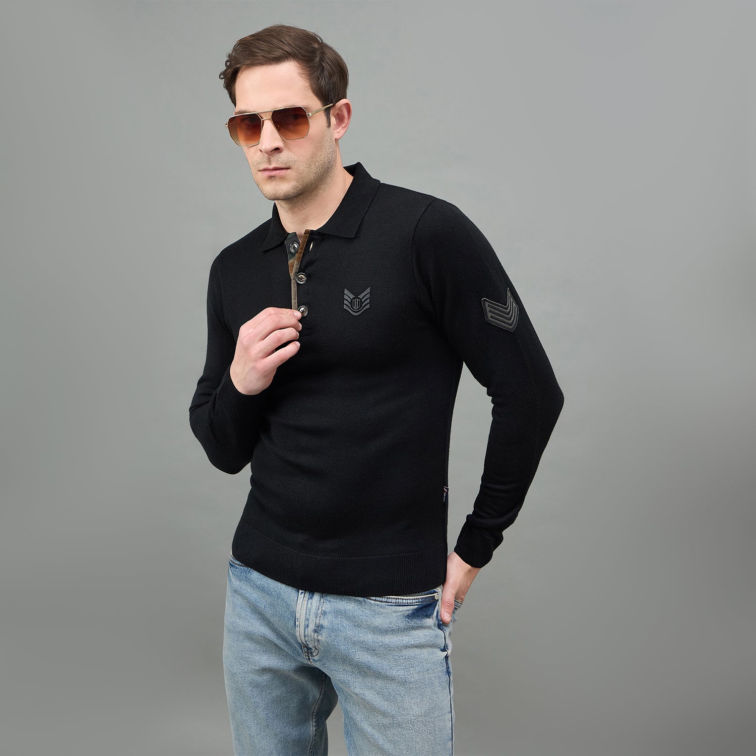 Duke Urban Men Full Sleeve Collared Neck Sweater (SDS2229R)