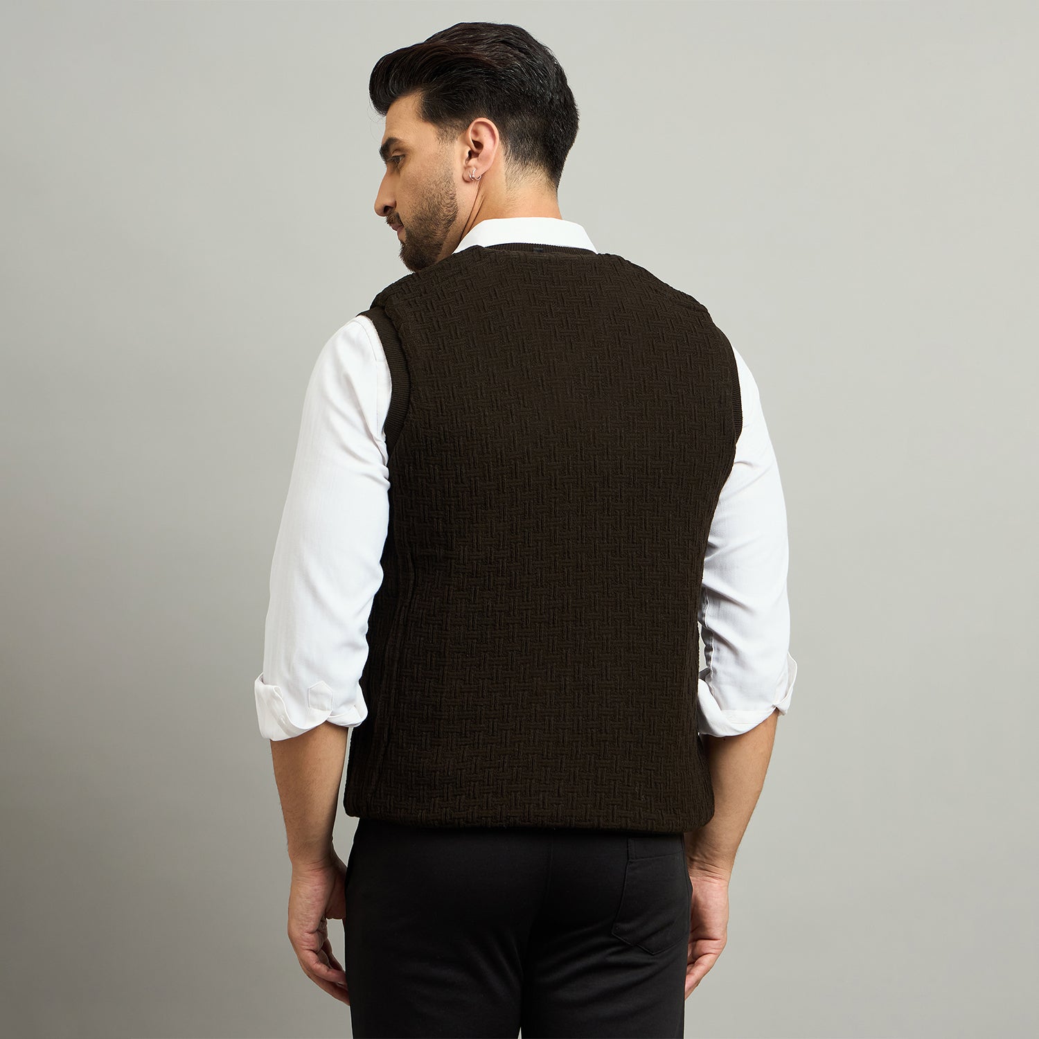 Duke Urban Men V Neck Sleeveless Reversible Sweater (SDS2293)