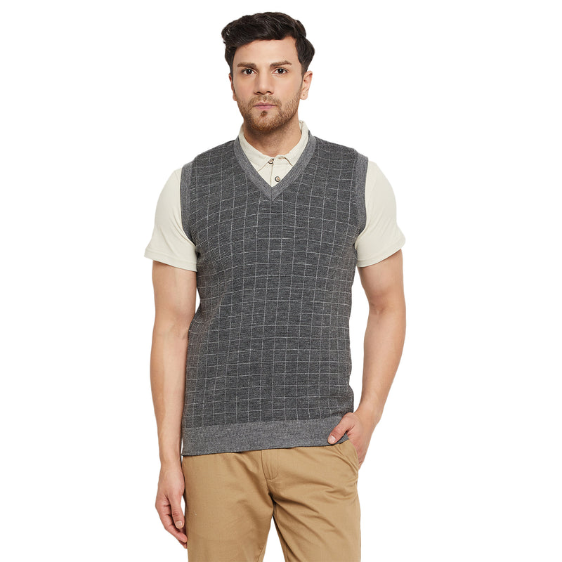 Duke Urban Men Sleeveless V Neck Reversible Sweater (SDS2175)