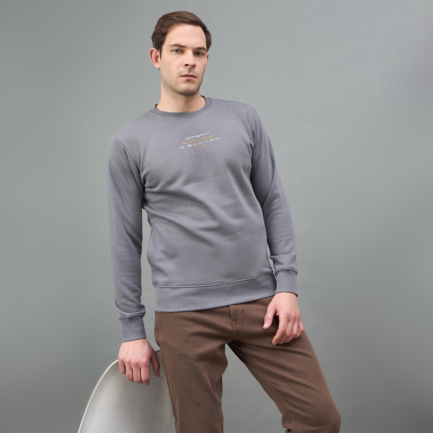 Duke Urban Men Solid Sweatshirt (LF6451)