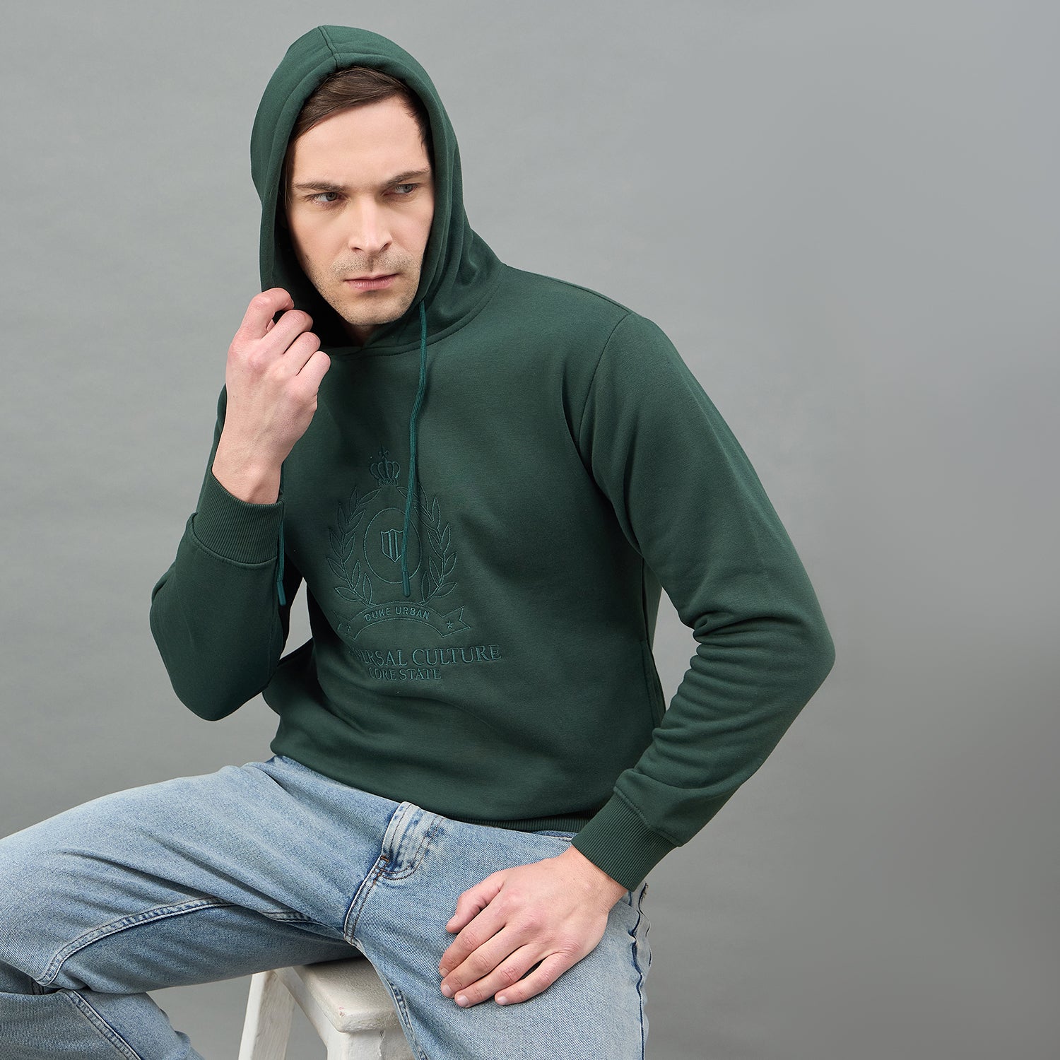 Duke Urban Men Hooded Regular Sweatshirt (LF6440)