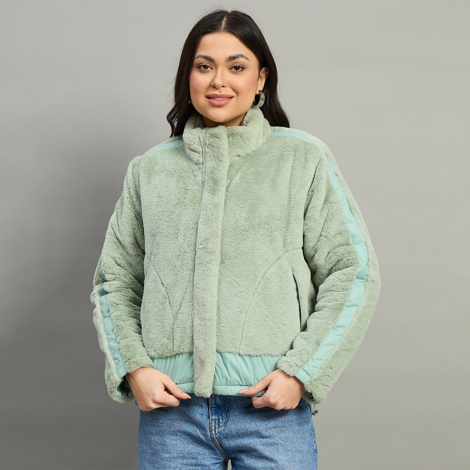 Duke Urban Women High Neck Full Sleeve Reversible Jacket (SDZ4183)