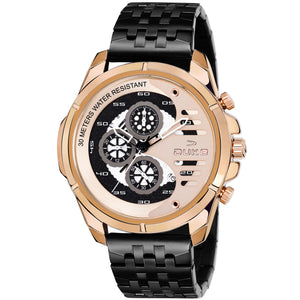 Duke Solid Stainless Steel Strap Chronograph Men’s Watch- Rose Gold Dial (DK4009CRM02C)