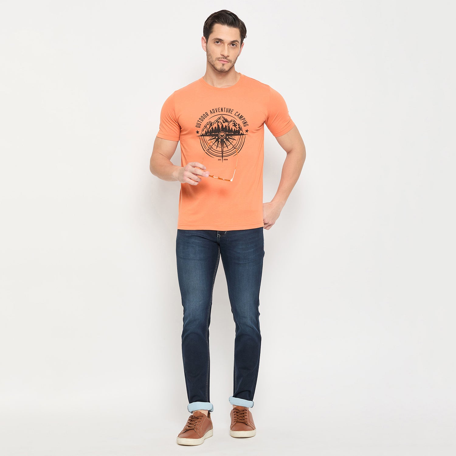 Duke Urban Men Half Sleeve Cotton Pack of 3 T-shirts  (ONSDVP42)