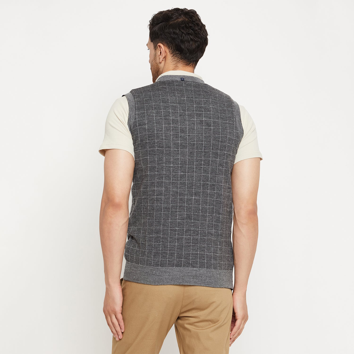 Duke Urban Men Sleeveless V Neck Reversible Sweater (SDS2175)